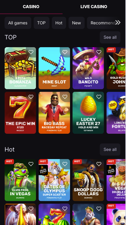 SkyCrown Casino mobile view